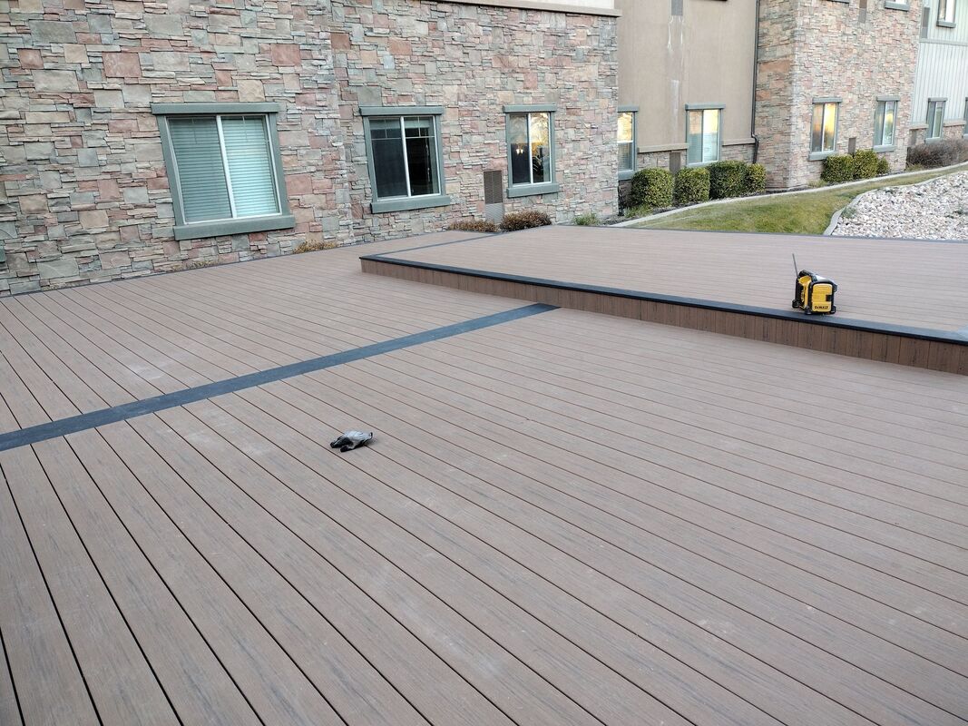 Two Tone Commercial Deck Stage by Deckorator's